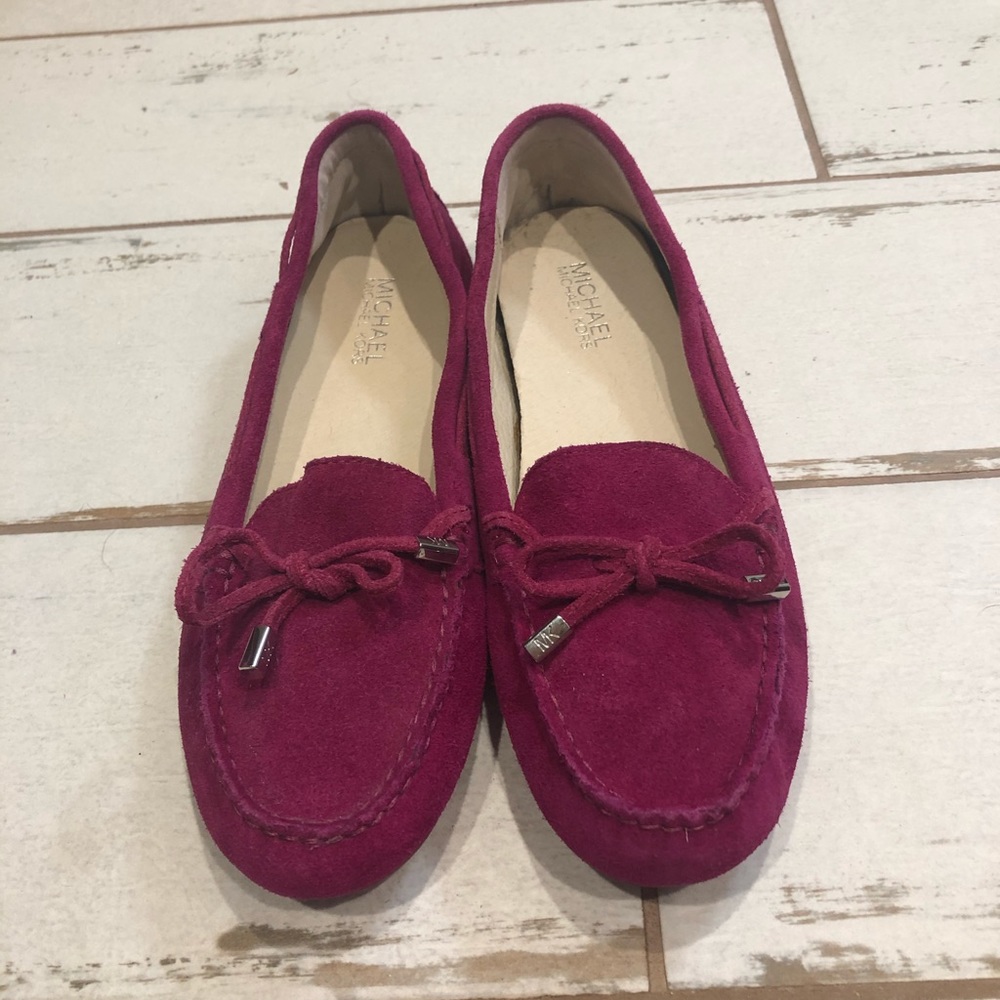 Michael Kors daisy moccasin pink suede. - Picture 2 of 3